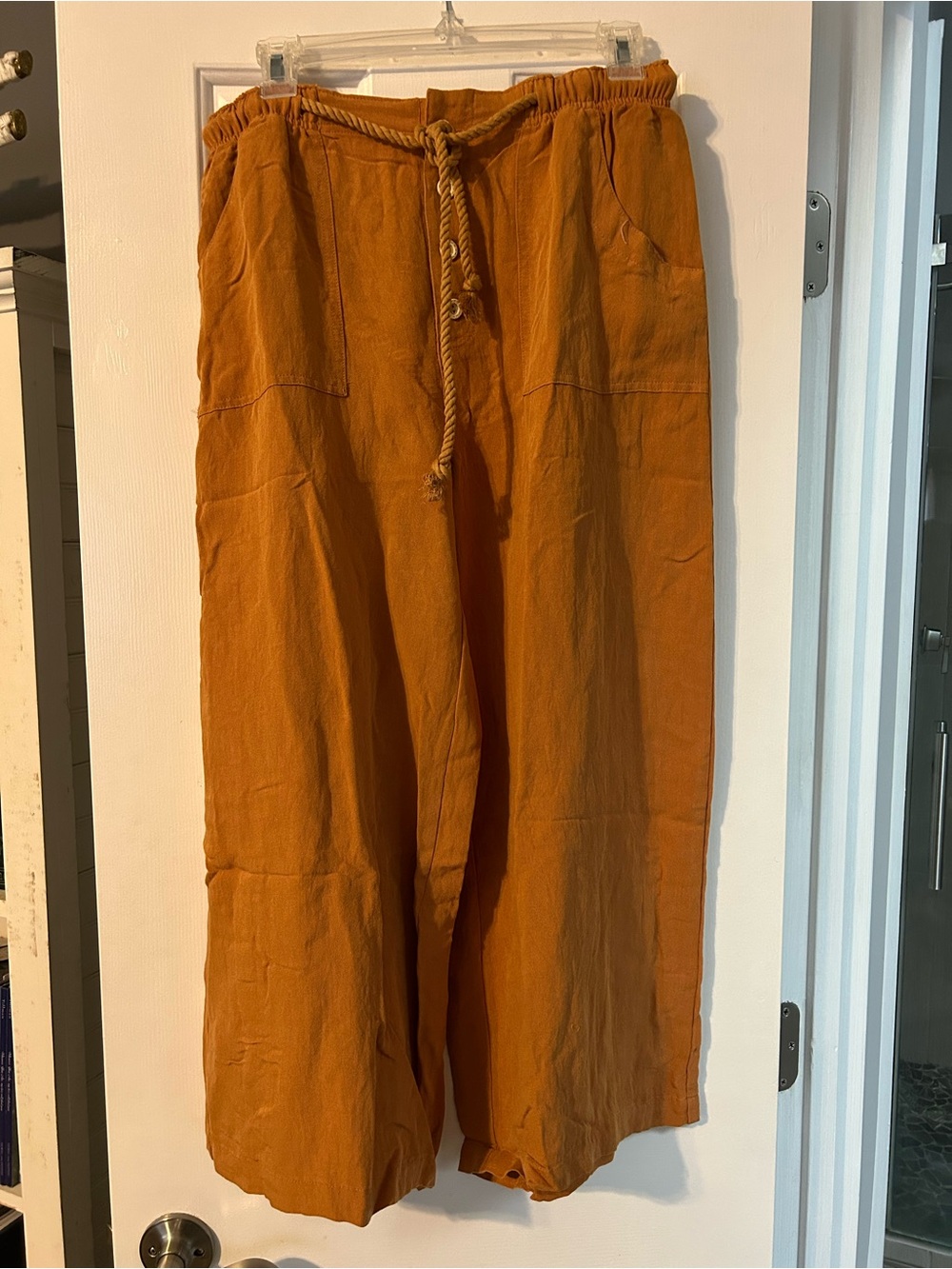 Umgee Burnt Brown Trousers with Rope Tie